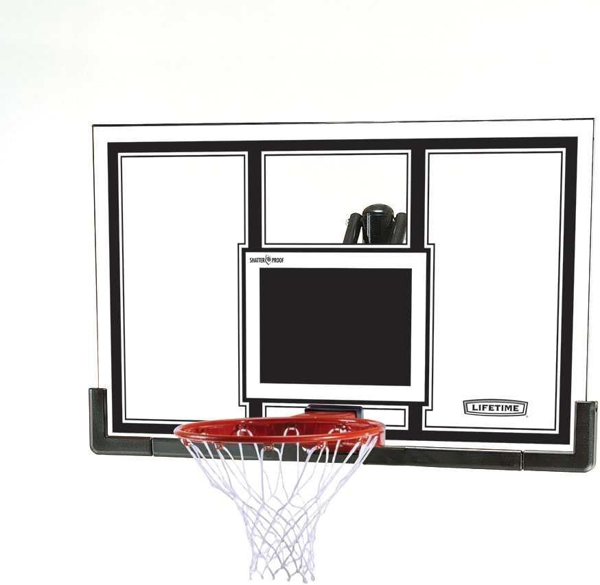 4-Lifetime 71526 Backboard and Rim Competition Combo Black/Orng, 54-Inch