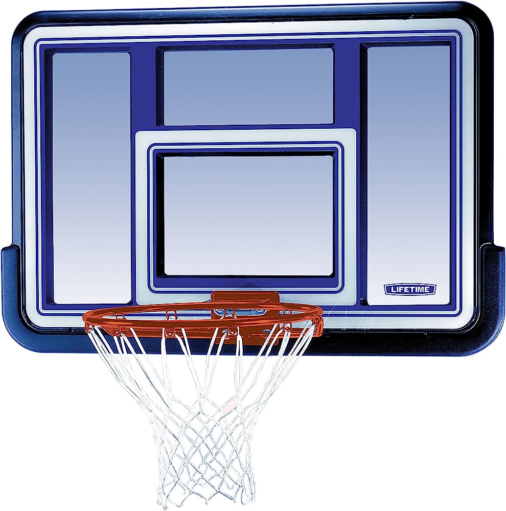 1-Lifetime 73650 44 Inch Shatterproof Backboard and Rim Combo Kit