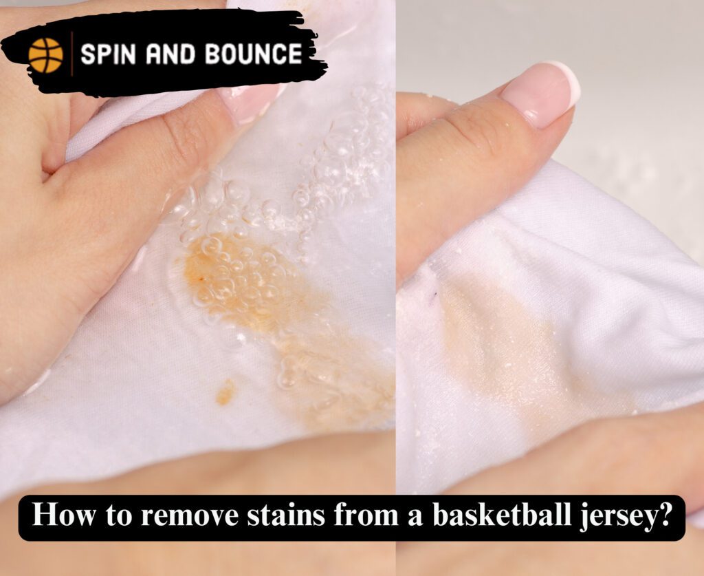 How to remove stains from a basketball jersey? 