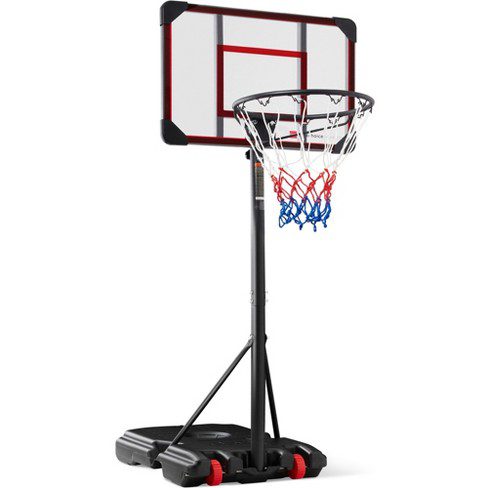 7-WIN.MAX Portable Basketball Hoop Goal System 4.8-10ft Adjustable 44in Backboard for Kids/Adults Indoor Outdoor