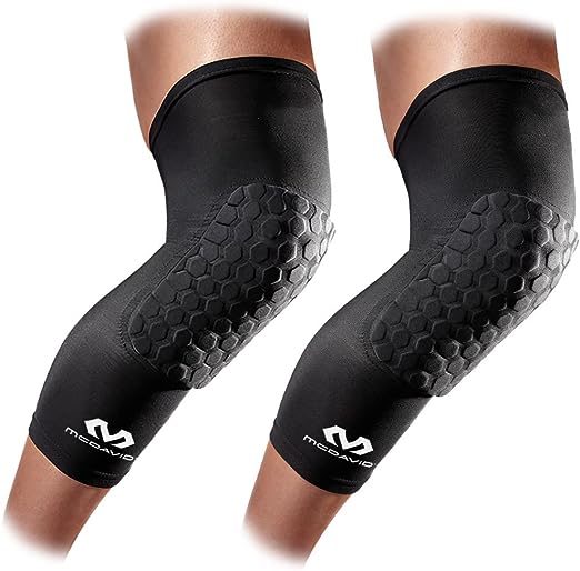 2:Knee Compression Sleeves: McDavid Hex Knee Pads Compression Leg Sleeve for Basketball, Volleyball, Weightlifting, and More - Pair of Sleeves