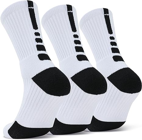 Disile Elite Basketball Socks, Cushioned Athletic Sports Crew Socks for Men & Women 