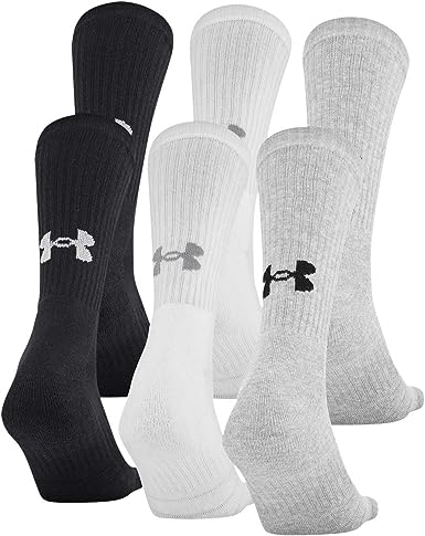 Under Armour Adult Training Cotton Crew Socks, Multipairs 