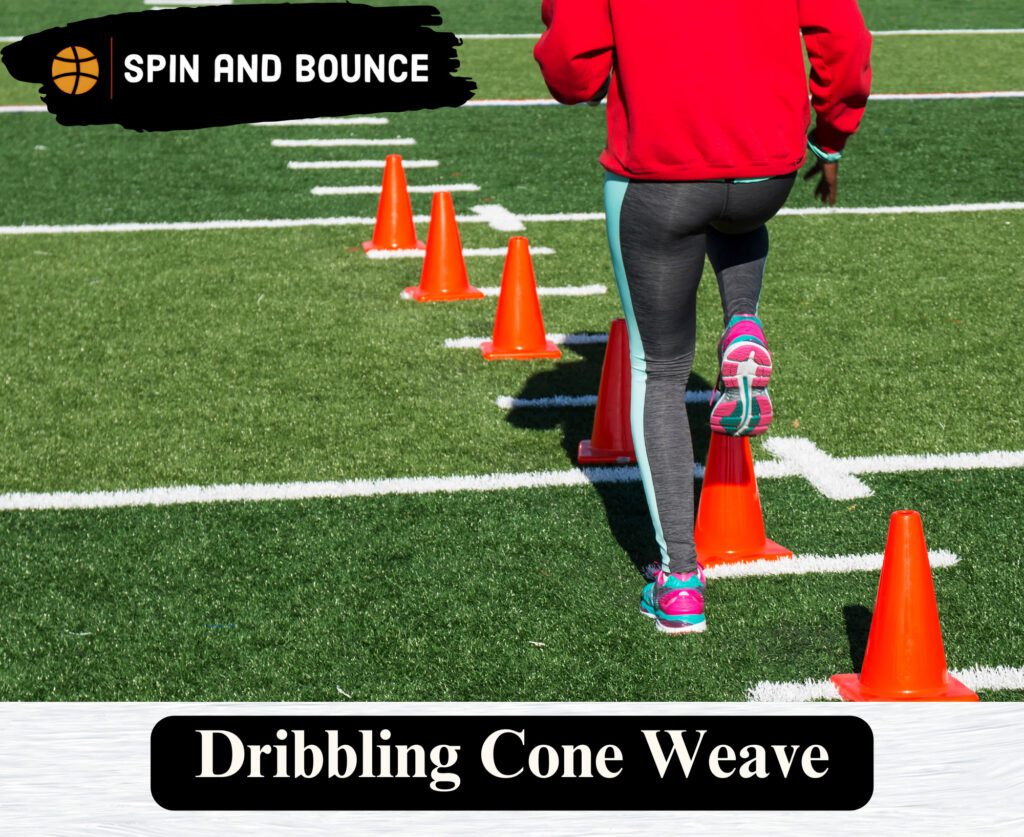 2. Dribbling Cone Weave 