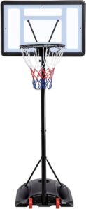 Yaheetech 7.2-9.2ft Basketball Hoop Backboard System Portable Removeable Basketball Hoop & Goals Outdoor/Indoor Adjustable Height Basketball Set for Youth