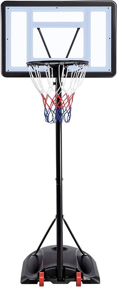 Yaheetech 7.2-9.2ft Basketball Hoop Backboard System Portable Removeable Basketball Hoop & Goals Outdoor/Indoor Adjustable Height Basketball Set for Youth