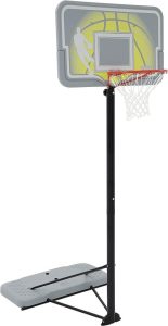 10 Lifetime 90992 Full-Size Height Adjustable Portable Basketball Hoop, 7.5 to 10 Foot Telescoping Adjustment, 44-Inch Impact Backboard