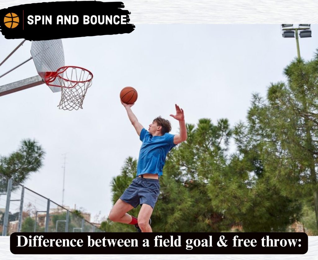 Difference between a field goal & free throw: